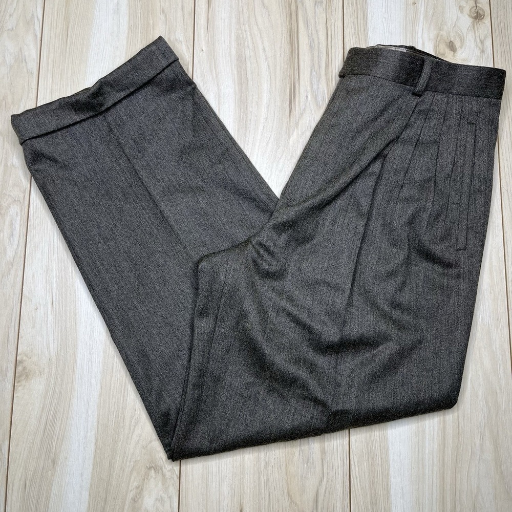Frank Stella Ltd. New York Wool Dress Pants Pleated Mens Size 33Wx29L Vintage